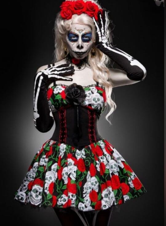 Lip Service Dresses & Skirts - Lip Service Sugar Skull Corset Dress Goth Punk Mini XS